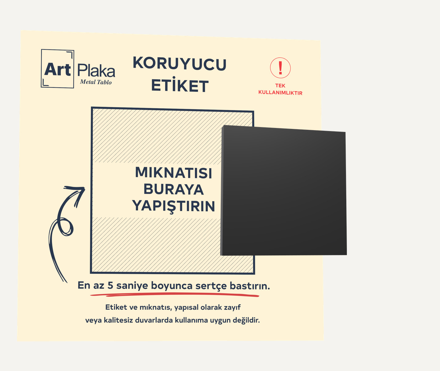ArtPlaka Koruyucu Etiket ve Mıknatıs Seti